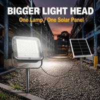 Reflector LED Solar con Lente Resistente a la Intemperie IP66, 400W SMD2835, Color Ajustable, Conector XT60, para Exteriores, Estacionamiento, Patio, 3 Años de Garantía