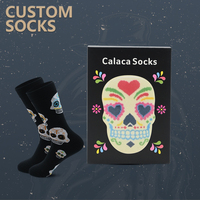 Chaussettes longues en coton de conception personnalisée drôle de pastèque chaussettes de boîte-cadeau personnalisée en gros