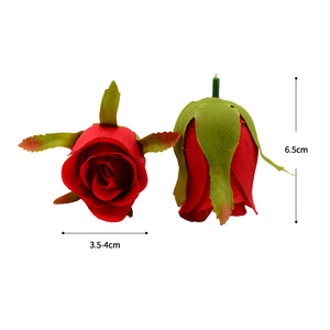 Piccolo fiore di seta artificiale rosa Bud vendita diretta della fabbrica di piccoli fiori testa di seta torta di stoffa decorazione artificiale piccolo bocciolo di rosa - Product Image 5