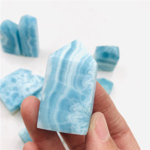 Pingente de pedra preciosa de quartzo natural, recém-chegada, larimar pontos de cristal minúsculo, obelisco para decoração - Product Image 5