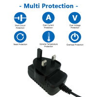 Adaptateur secteur UK 3V 5V 6V 9V 12V 15V 24V 0.5A 1A 2A, alimentation 5W 6W 12W, adaptateur LED AC/DC avec connecteur DC à vis