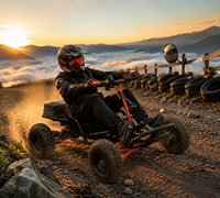 Go Kart Eléctrico de 48V con Control Estable y Alta Velocidad, con Freno de Disco Hidráulico para Carreras Todoterreno
