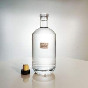 Bouteille en verre personnalisée haut <span class=keywords><strong>de</strong></span> gamme et abordable <span class=keywords><strong>de</strong></span> 700 ml, 300 ml, 1 L pour boissons <span class=keywords><strong>de</strong></span> <span class=keywords><strong>Bordeaux</strong></span>, rhum, vin, gin, avec bouchon et couvercle électroplaqué - Product Image 3