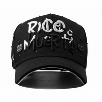 Casquette de baseball vintage sportive de haute qualité à 5 panneaux avec visière incurvée et taille ajustable, Gorras Chip Nfc Rico O Muerto Gorra Bigg boss Hats