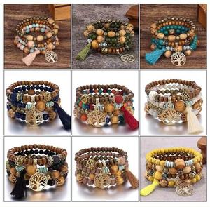 Conjuntos de Pulseras de Moda Boho, Pulsera con Dijes, Brazalete de Varias Capas - Product Image 6