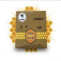 Boîtes d'emballage pour bonbons au miel aux herbes VIP en promotion, boîte d'emballage extérieure personnalisable pour bonbons durs VIP, boîte de 25 pièces