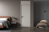 Pintu Kayu MDF ODIN Standar Pasar Amerika, Pintu Dalam Berlapis Putih, Pintu Modern Berongga untuk Interior