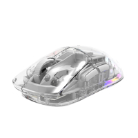 Souris de jeu sans fil programmable RGB rechargeable GX42WR, triple mode 2.4G+BT5.0+Filaire, 5000 DPI, PAW3325DB, légère 75g