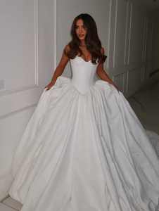 मिली ब्राइडल mzd05261 voluminous प्रेमी स्लीवलेस कॉर्सेट बेस्क कमर जैक्वार्ड शादी के कपड़े - Product Image 2