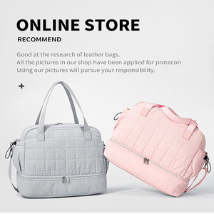 Sac à bandoulière pour femme en tissu Oxford, grande capacité, sac de sport pour yoga, compartiment à chaussures indépendant, sac de voyage minimaliste, sac de sport - Product Image 1