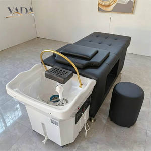 Sillón de Lavado <span class=keywords><strong>para</strong></span> Salón de Belleza, Lavacabezas con Pedestal Cilíndrico, Precio en India, Cama de Lavado, Lavabo y <span class=keywords><strong>Silla</strong></span> <span class=keywords><strong>para</strong></span> Champú - Product Image 4