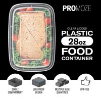 16Oz 24Oz 32Oz 37Oz 48Oz Récipients rectangulaires noirs ronds en plastique jetables pour la préparation de repas au micro-ondes