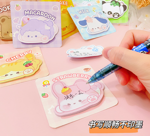 Bloc de Notas Creativo con Diseño de Animales de Dibujos Animados, Papelería Bonita, Bloc de Notas Autoadhesivo - Product Image 3