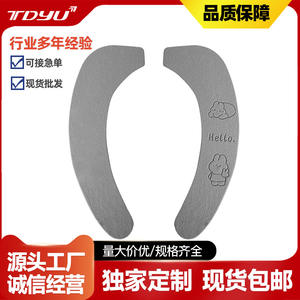 Housse de siège de toilette en velours imperméable, 1 couche, résistante, utilisable en toutes saisons, avec motif de dessin animé, facile à transporter - Product Image 5