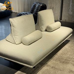 Sofá pequeño de lujo simple moderno de estilo minimalista, sofá <span class=keywords><strong>blanco</strong></span> de lino para sala de estar - Product Image 1