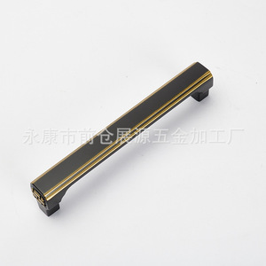 Manija de Gabinete de Aleación de Zinc, Diseño Moderno en Negro y Dorado, Herraje Duradero para Muebles, Serie 2962 - Product Image 2