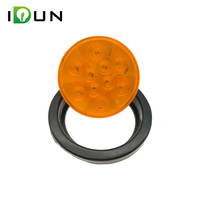 Vente chaude DOT SAE Emark Flash Lampe 4 Pouces Ambre 10 LED Rond Stop Turn Tail Truck Light avec Grommet pour remorque camion RV bateau