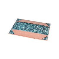 Boîte cadeau rigide rose avec couvercle à fermeture magnétique pour sous-vêtements, chaussettes, emballage de fourrure, gaufrage et pelliculage mat