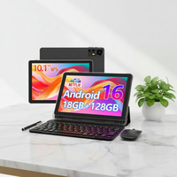 Tableta Portátil Android 16 de 10.1 Pulgadas de Fábrica OEM, 18 GB de RAM, 128 GB de Memoria, Batería de 6000 mAh, WiFi, con Teclado, Tableta PC Empresarial