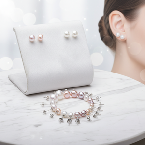 Boucles d'oreilles en argent 925 avec perles d'eau douce naturelles - Design élégant et minimaliste pour femmes, idéales pour les mariages et le quotidien, parfaites comme cadeau - Product Image 2