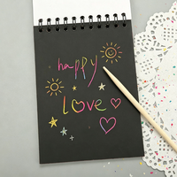 Tableau à gratter magique pour enfants, jouet créatif de dessin à gratter, planche à gratter en bambou, jouet de dessin pour la maternelle