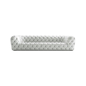 Set di Divani <span class=keywords><strong>Chester</strong></span> Moon di Design Lussuoso, Divani per Soggiorno, Mobili Antichi per la Casa, Panca in Tessuto e Pelle Moderna - Product Image 1