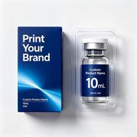 Boîte en papier personnalisée pour flacon/bouteille de 3 ml/5 ml/10 ml avec étiquette/autocollant pour flacon, conception gratuite, impression holographique ODM et OEM