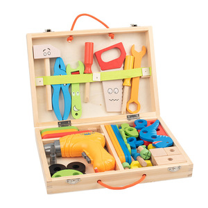 Boîte à <span class=keywords><strong>outils</strong></span> en bois dinosaure pour enfants, <span class=keywords><strong>jouet</strong></span> éducatif Montessori, ensemble de vis et écrous, jeu d'assemblage, <span class=keywords><strong>jouet</strong></span> d'imitation avec emballage - Product Image 5