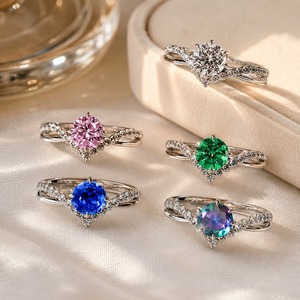 Elegante anello a V per coppia, accessori e regali per la cerimonia nuziale - Product Image 6