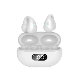 Ipx7 BT5.2 r15 earbud tahan air, headphone dalam telinga kontrol sentuh peredam kebisingan