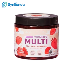 วิตามินรวม OEM สำหรับผู้หญิง วีแกน ออร์แกนิก แบบกัมมี่ พร้อมวิตามินดี ซี เค วิตามินกัมมี่ผลไม้แท้สำหรับผู้หญิง 120 เม็ด แบบเคี้ยว - Product Image 1