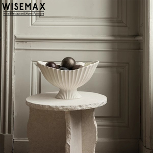 WISEMAX mobili per la <span class=keywords><strong>casa</strong></span> moderna decorazione d'interni ciotola a forma di arte opere economiche in ceramica bianco tavolo da pranzo decorazione per soggiorno - Product Image 5