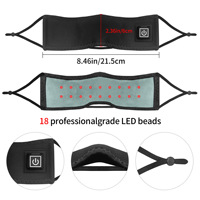 Masque nasal à LED rechargeable par USB avec 16 perles LED pour la thérapie par la lumière rouge
