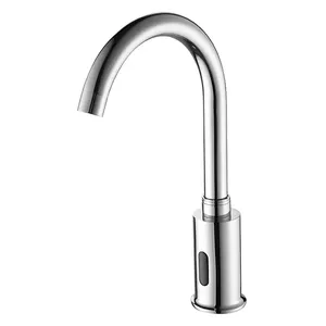 Automatic smart faucet brushed mixer water cold & hot ac 220& dc 6v saving battery power full brass material taps