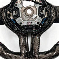 Volant entièrement noir en carbone pour BMW F01 F18 F20 F30 F36 F80 F82 X3 X5 E90 E92 E70 M3 M5