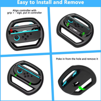 2 Volants de Contrôleurs Compacts pour Nintendo Switch 2, Supports de Manettes pour Accessoires de Jeu Nintendo Switch 2