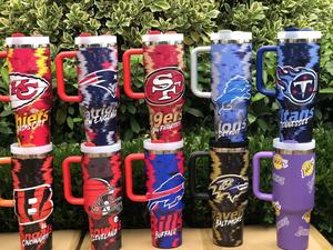 Benutzer definierte 40 Unzen Edelstahl Detroit Lion Becher Fußball Team Lions Cups mit Griff - Product Image 3