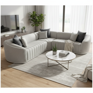 Ensemble de canapé d'angle d'expédition dans le monde entier 270*270cm Matériau en tissu Options de couleur personnalisables - Product Image 3