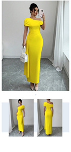 Elegante Vestido de Noche para Mujer, Cintura Natural, Diseño de Lujo, Vestido Formal para Fiesta - Product Image 3