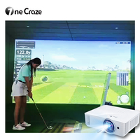 Simulateur de golf direct d'usine, écran de golf familial intérieur, projection interactive, simulateur de golf AR pour parc d'attractions sportives