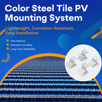 Support de panneau solaire en aluminium réglable, cadre de support de panneau solaire, support de montage solaire pour tuiles en acier coloré