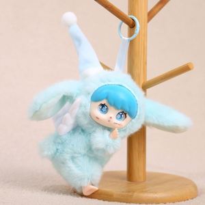 Conejo de Peluche con Orejas Largas en Posición Recostada para Princesa, Colgante con Alas, Cara de Vinilo, Ojos de Estrella, Lindo y Divertido, Regalo de Cumpleaños Antiestrés - Product Image 6