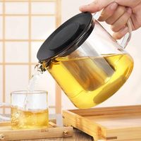 Service à café moderne Europe 1000ml 1500ml 600ml, ensemble de vaisselle en verre borosilicate résistant à la chaleur pour cuisinière, théière écologique avec infuseur