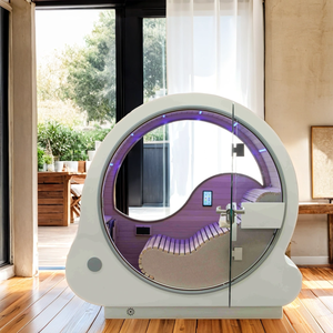 ETL SAA CE Acrylic oxy buồng cabin 1-người hồng ngoại xa trong nhà phòng tắm hơi với thiết kế hiện đại làm bằng rắn hemlock gỗ - Product Image 1