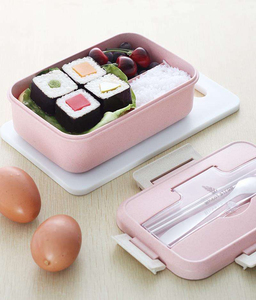 Lunch Box Stainless Steel Dinnerware Food Storage <b>Plastic</b> <b>Container</b> Children Kids School Office Portable Bento Box Lunch Bag - Product Image 2