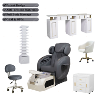 Conception compacte pour petit salon de manucure, chaise de pédicure multifonctionnelle combinée