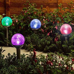Luces Solares de Jardín LED con Bola de Cristal Agrietado, Luces Decorativas para Exteriores Resistentes al Agua con Cambio de Color - Product Image 3