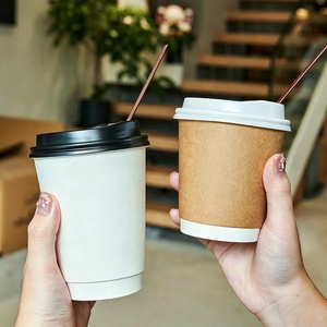 Gobelets à café en papier jetables personnalisés non toxiques fabriqués en usine, gobelets à café en papier à double paroi, gobelets à café en papier jetables écologiques - Product Image 3