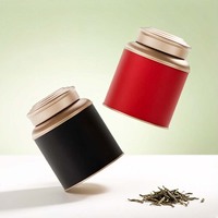 Boîtes métalliques hermétiques en fer blanc de 0,25 mm d'épaisseur pour grains de café, cylindres alimentaires pour thé avec surface sérigraphiée