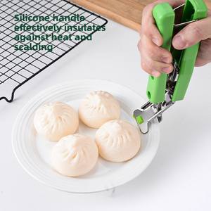 Mehrfarbige Antihaft-<span class=keywords><strong>Mini</strong></span>-Zange aus Edelstahl mit Kunststoffgriff, Spülmaschinenfest, Küchenutensil für Teller und Schüsseln - Product Image 4